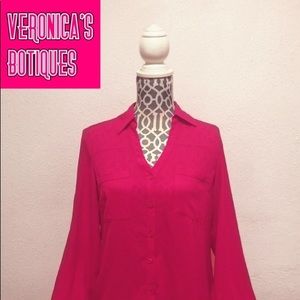 Hot Pink Shirt by Express Portofino